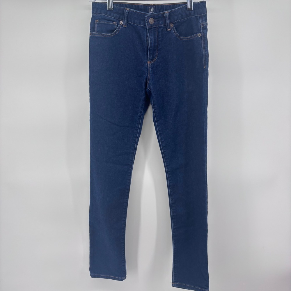 GAP Denim Girls Size 14 Regular Stretch Super Skinny Dark‎ Wash Jeans
